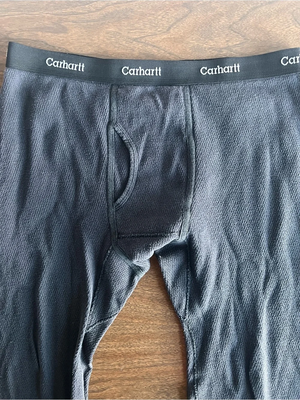 Vtg Carhartt Thermal Base Layer Shirt Long Johns K56 Men XL Black Winter Outdoor